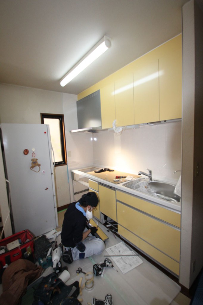 配管工事中